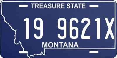 MT license plate 199621X