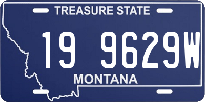 MT license plate 199629W