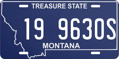 MT license plate 199630S