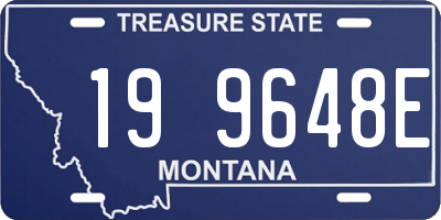 MT license plate 199648E