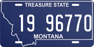 MT license plate 199677O