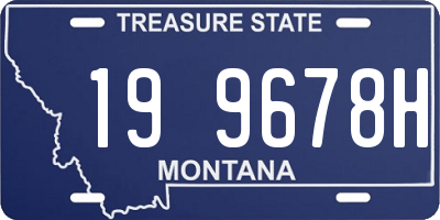 MT license plate 199678H