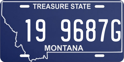 MT license plate 199687G