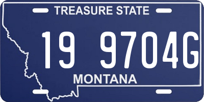MT license plate 199704G