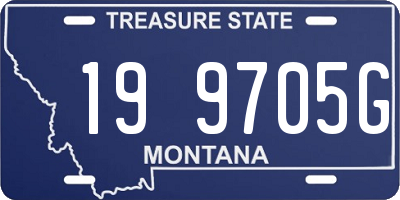 MT license plate 199705G