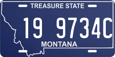 MT license plate 199734C