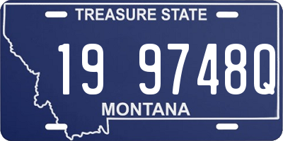 MT license plate 199748Q