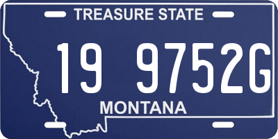 MT license plate 199752G