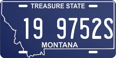 MT license plate 199752S