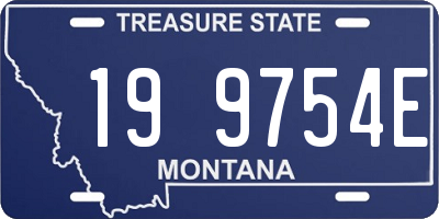 MT license plate 199754E