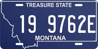 MT license plate 199762E