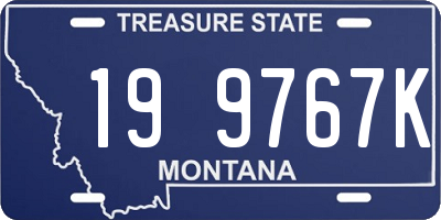 MT license plate 199767K