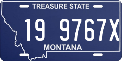 MT license plate 199767X