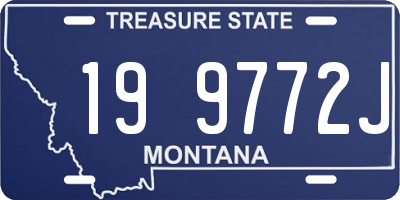 MT license plate 199772J