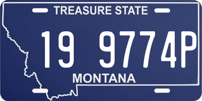 MT license plate 199774P