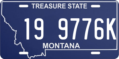 MT license plate 199776K