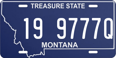 MT license plate 199777Q
