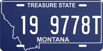 MT license plate 199778T