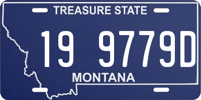 MT license plate 199779D
