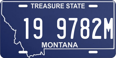 MT license plate 199782M