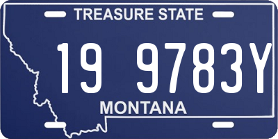 MT license plate 199783Y