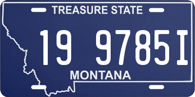 MT license plate 199785I