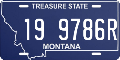 MT license plate 199786R