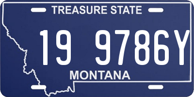 MT license plate 199786Y