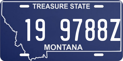 MT license plate 199788Z