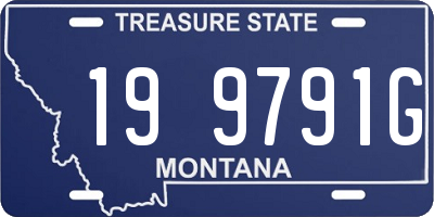 MT license plate 199791G