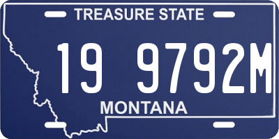 MT license plate 199792M