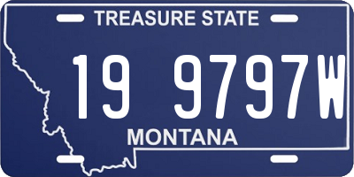 MT license plate 199797W
