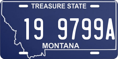 MT license plate 199799A