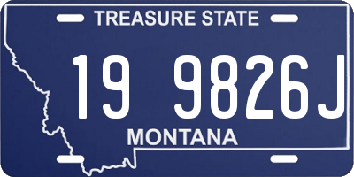MT license plate 199826J