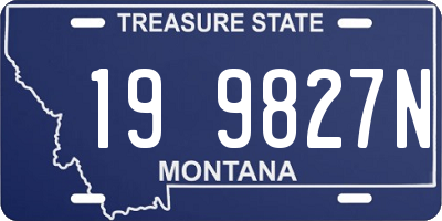 MT license plate 199827N