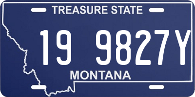 MT license plate 199827Y