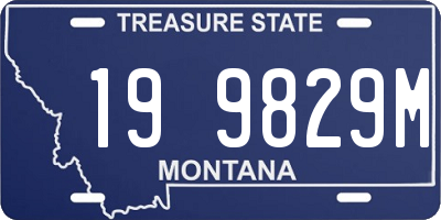 MT license plate 199829M