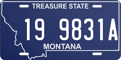 MT license plate 199831A