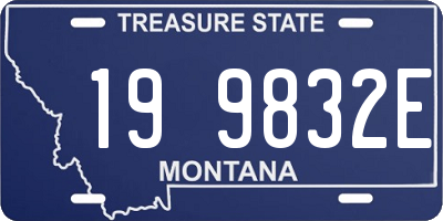 MT license plate 199832E