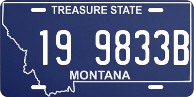 MT license plate 199833B