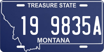 MT license plate 199835A