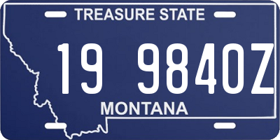 MT license plate 199840Z