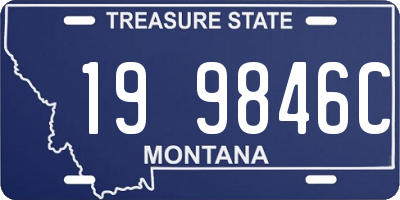 MT license plate 199846C