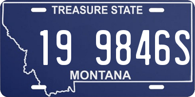 MT license plate 199846S