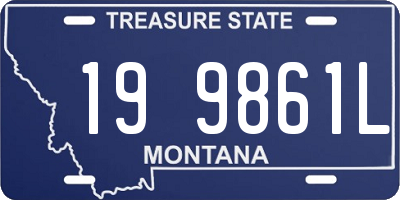 MT license plate 199861L