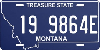 MT license plate 199864E