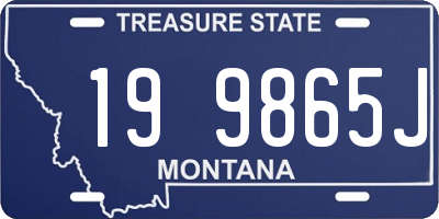 MT license plate 199865J