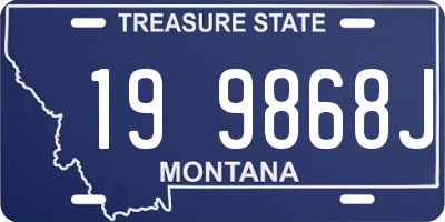 MT license plate 199868J