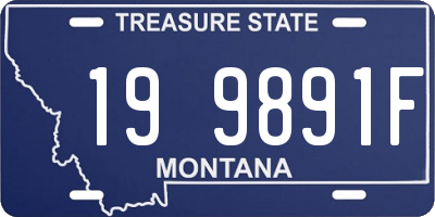 MT license plate 199891F