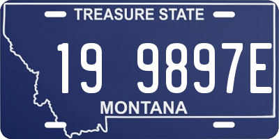 MT license plate 199897E